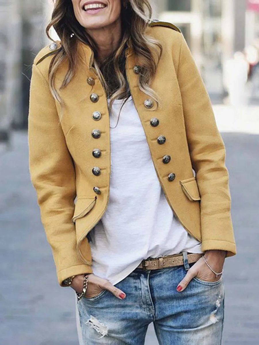 Stunncal Casual Button Design Coat