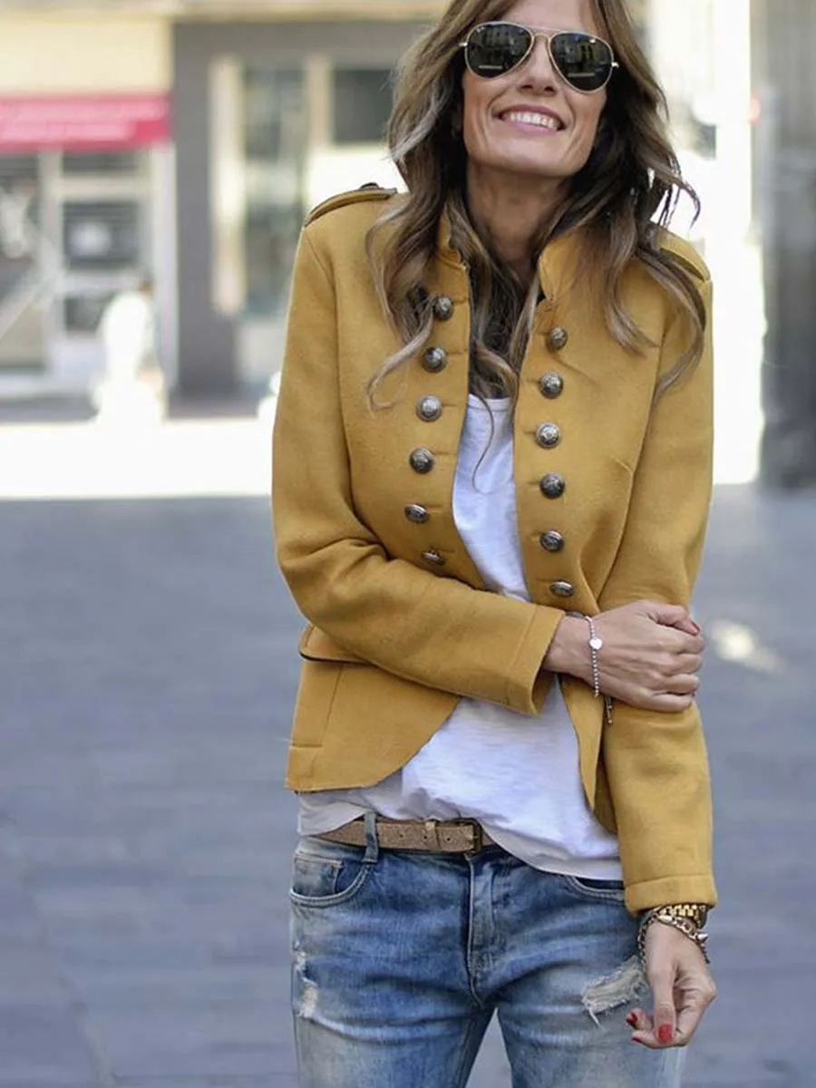 Stunncal Casual Button Design Coat
