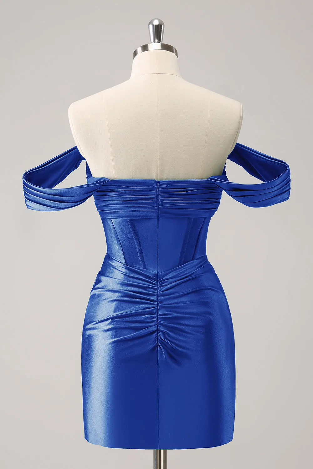 Stylish Dark Green Bodycon Off The Shoulder Hollow Out Corset Short Homecoming Dress