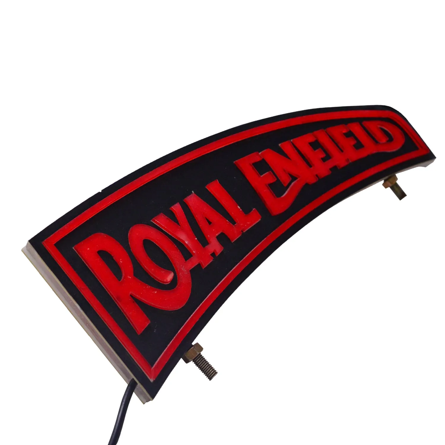 Stylish Front Led Mudguard Number Plate For Royal Enfield Classic,Electra,Standard,Thunderbird,Intercepter All Models,(Red)