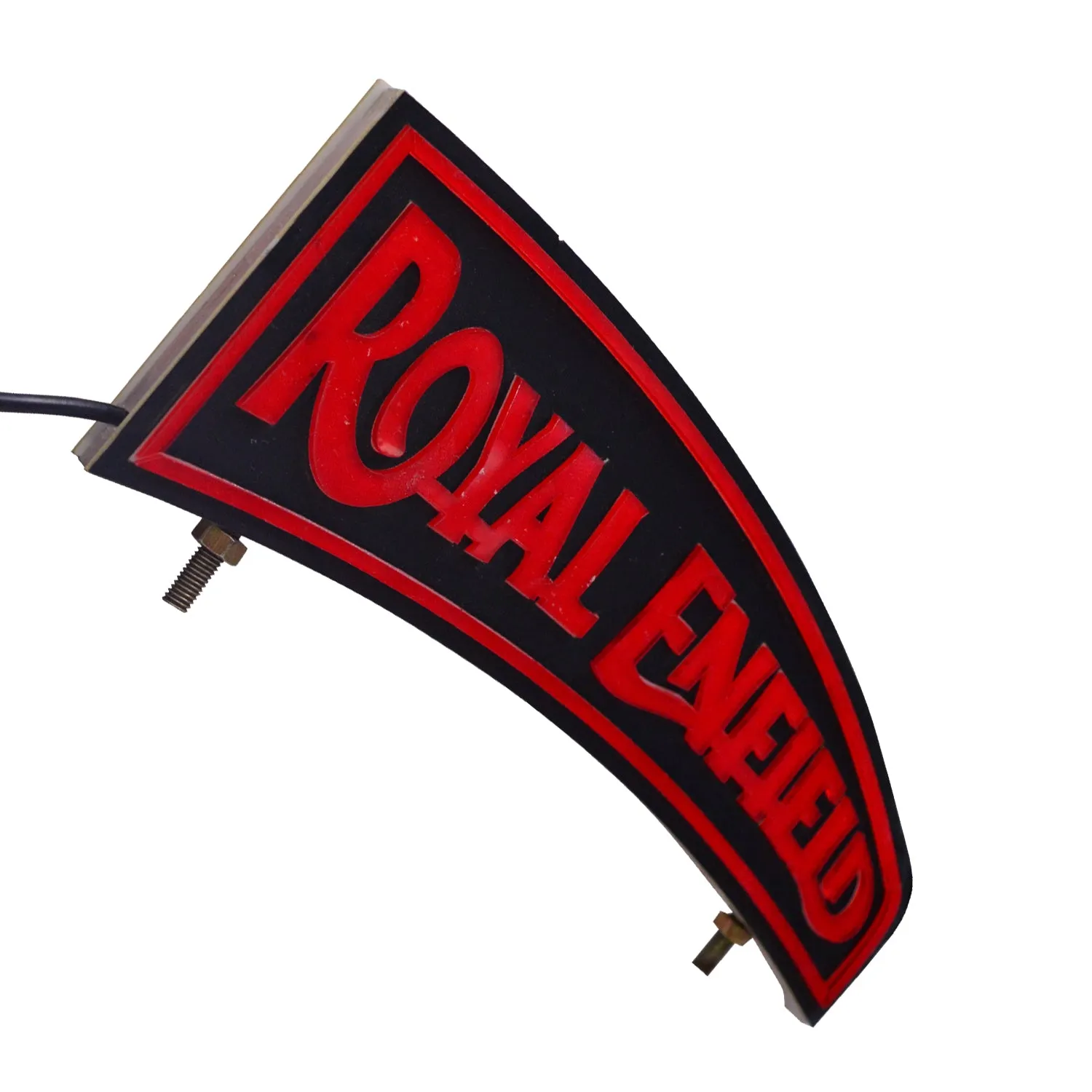 Stylish Front Led Mudguard Number Plate For Royal Enfield Classic,Electra,Standard,Thunderbird,Intercepter All Models,(Red)