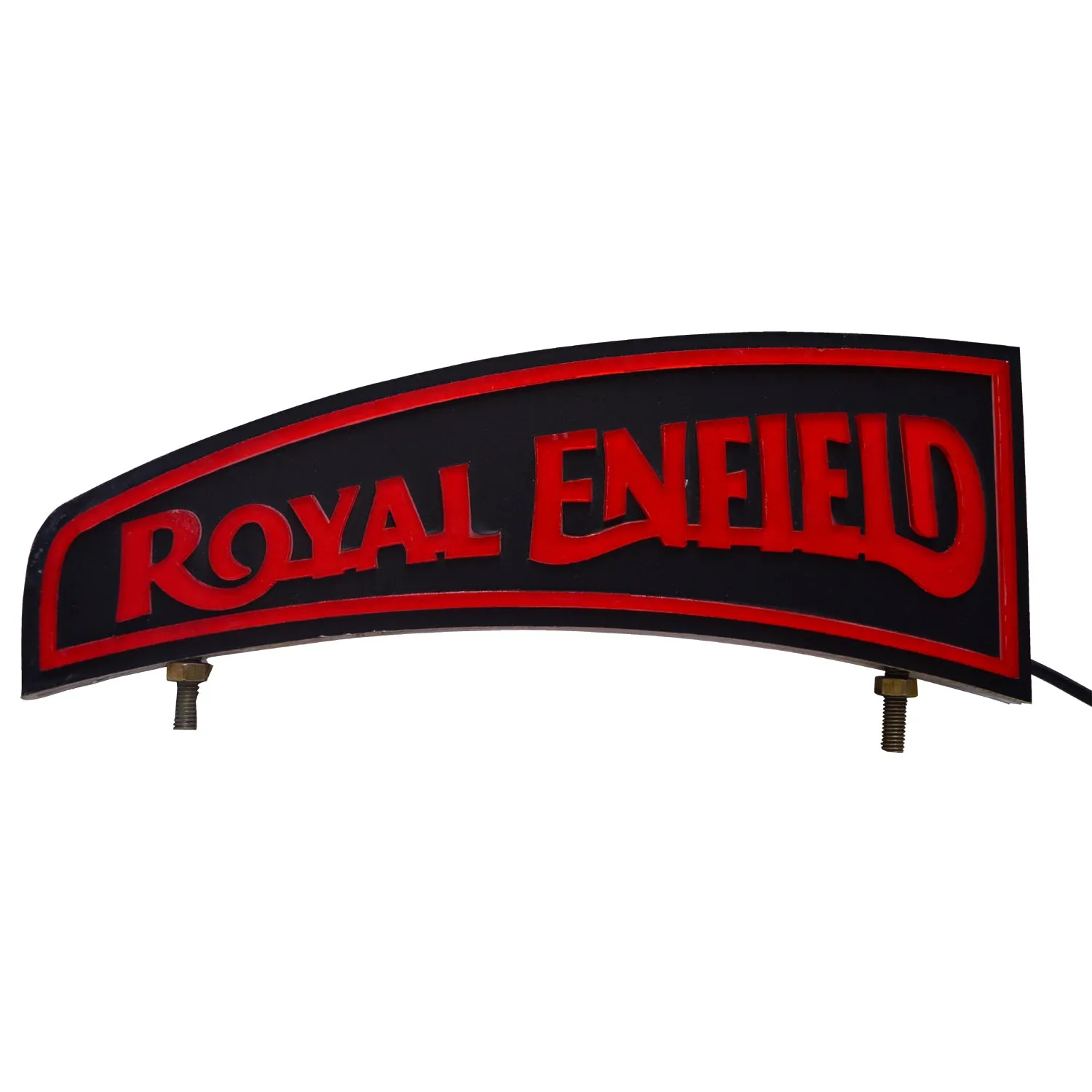 Stylish Front Led Mudguard Number Plate For Royal Enfield Classic,Electra,Standard,Thunderbird,Intercepter All Models,(Red)