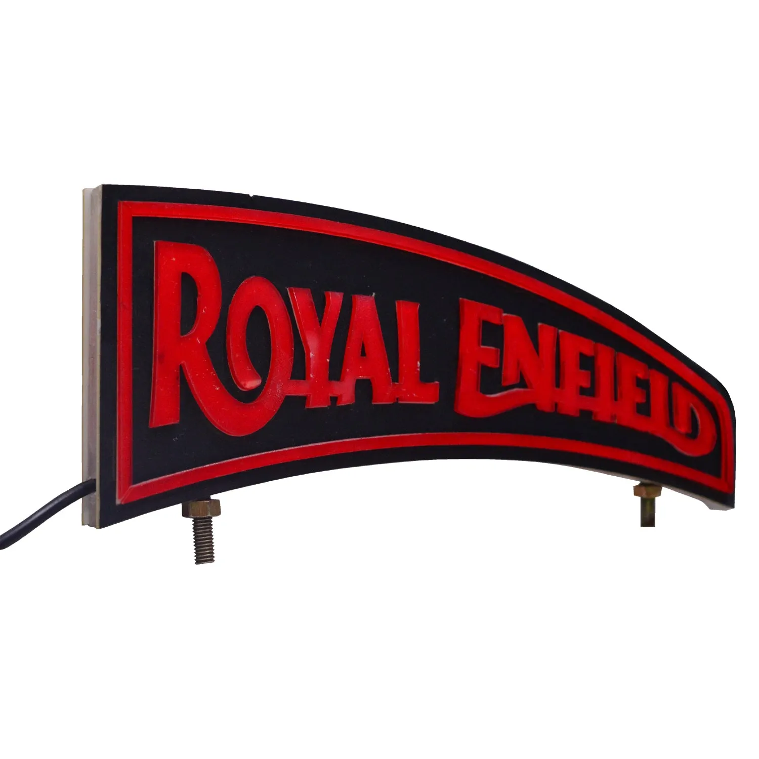 Stylish Front Led Mudguard Number Plate For Royal Enfield Classic,Electra,Standard,Thunderbird,Intercepter All Models,(Red)