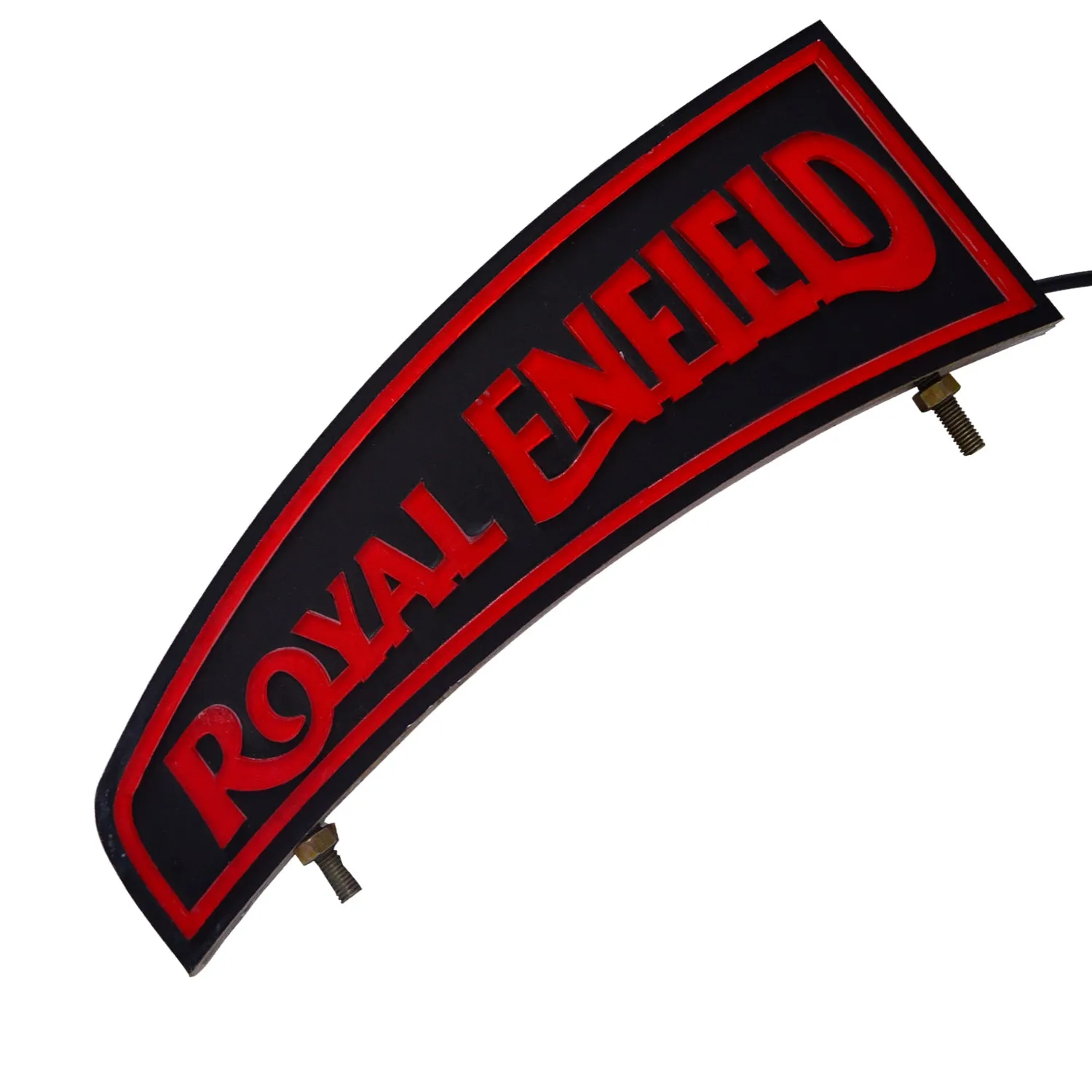 Stylish Front Led Mudguard Number Plate For Royal Enfield Classic,Electra,Standard,Thunderbird,Intercepter All Models,(Red)