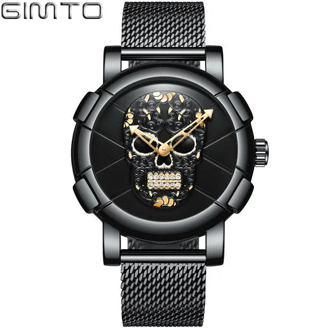 Stylish Men Skull Watch