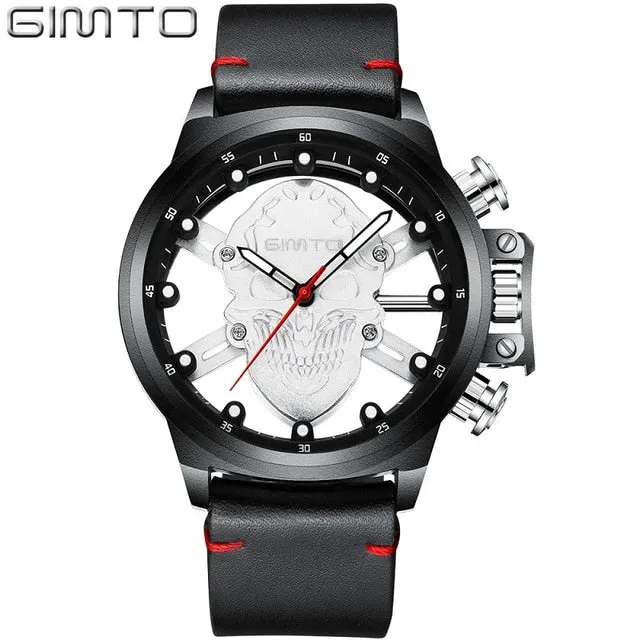 Stylish Men Skull Watch