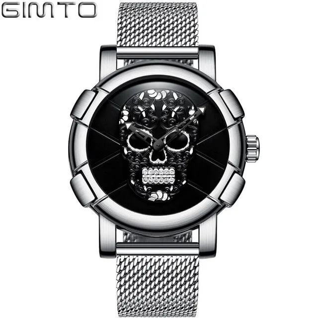 Stylish Men Skull Watch