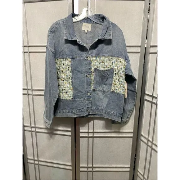 Stylish denim jacket size L NWT