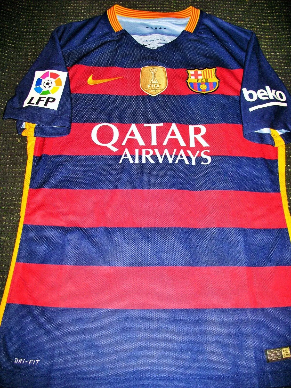 Suarez Barcelona Match Worn 2015 2016 Jersey Shirt Camiseta