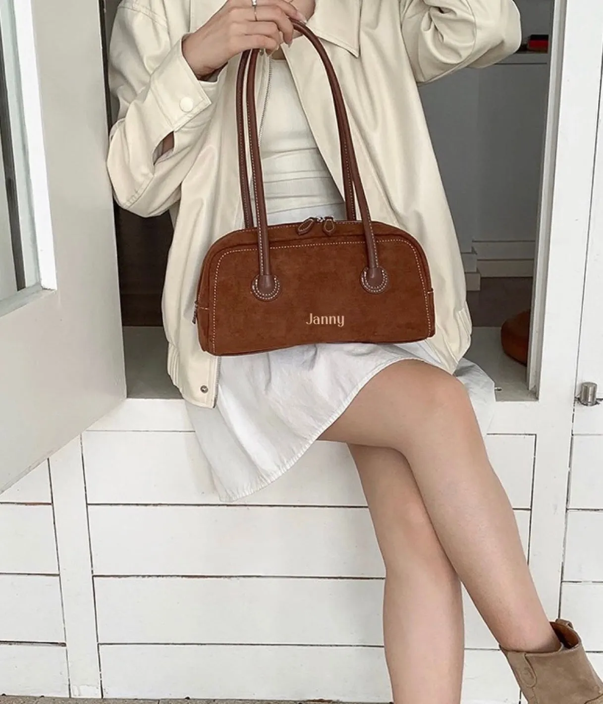 Suede Underarm Bag