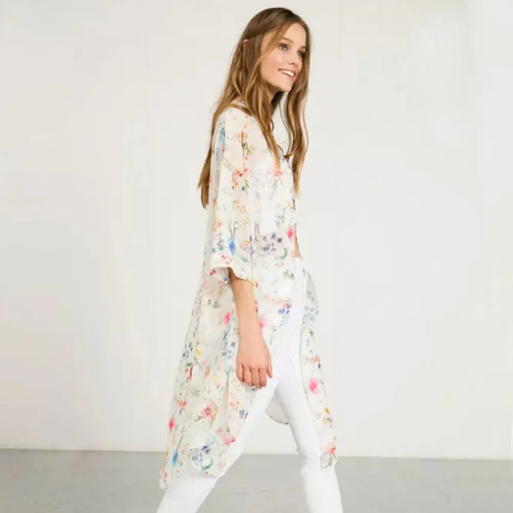 Sunset Flowers Kimono