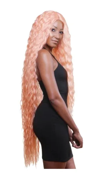 Super Long Tight Curl Wig - Dark Red