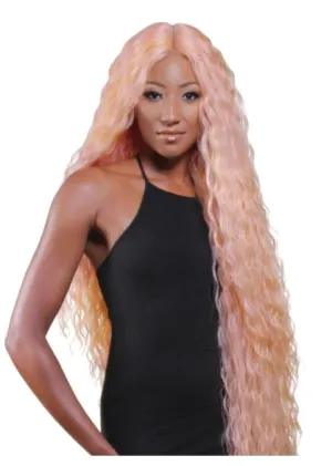 Super Long Tight Curl Wig - Dark Red