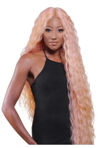 Super Long Tight Curl Wig - Dark Red