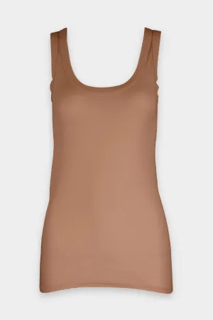 Supima Bold Tank in Tan