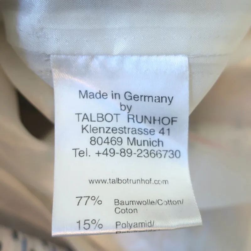 Talbot Runhof Sleeveless Sheath Dress White Embroidered Cotton-Blend Size 6
