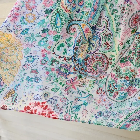 Talbots Festive floral pleated midi skirt size 2
