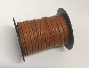 Tan #2 Slashed Leather Cord Piping  5/16" (3 yds) 2095XDE