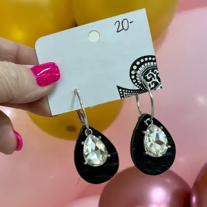 Tear Drop Bling Earrings
