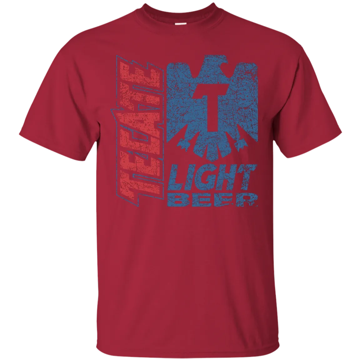 Tecate Beer T-Shirt Custom Designed Color Worn Label Pattern