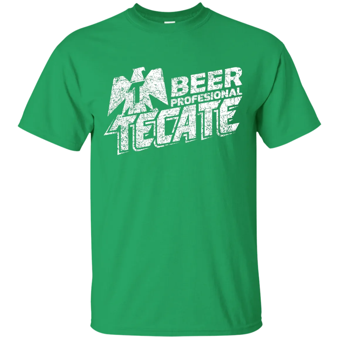 Tecate Beer T-Shirt Custom Designed White Worn Label Pattern