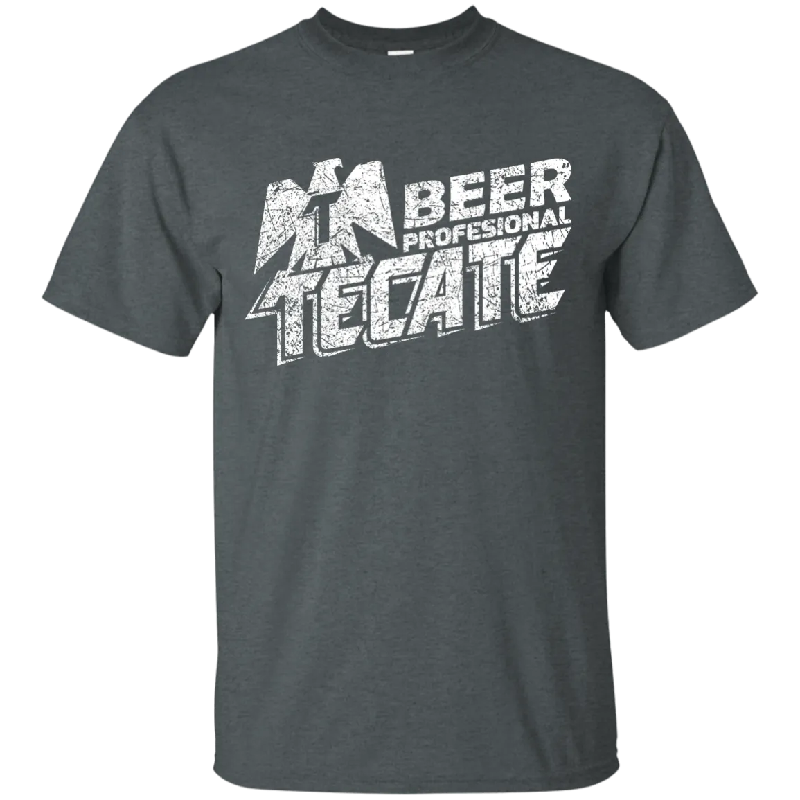 Tecate Beer T-Shirt Custom Designed White Worn Label Pattern