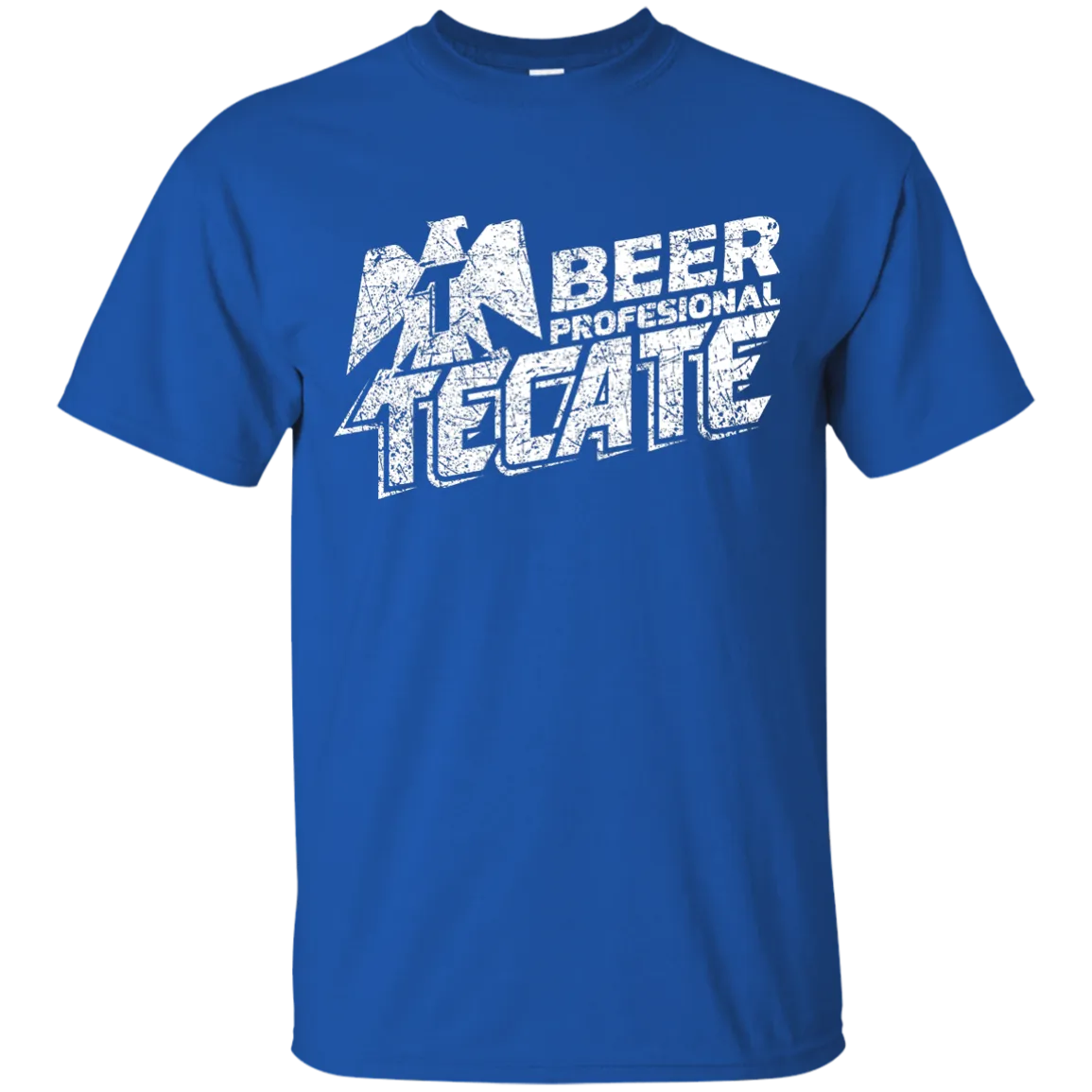 Tecate Beer T-Shirt Custom Designed White Worn Label Pattern