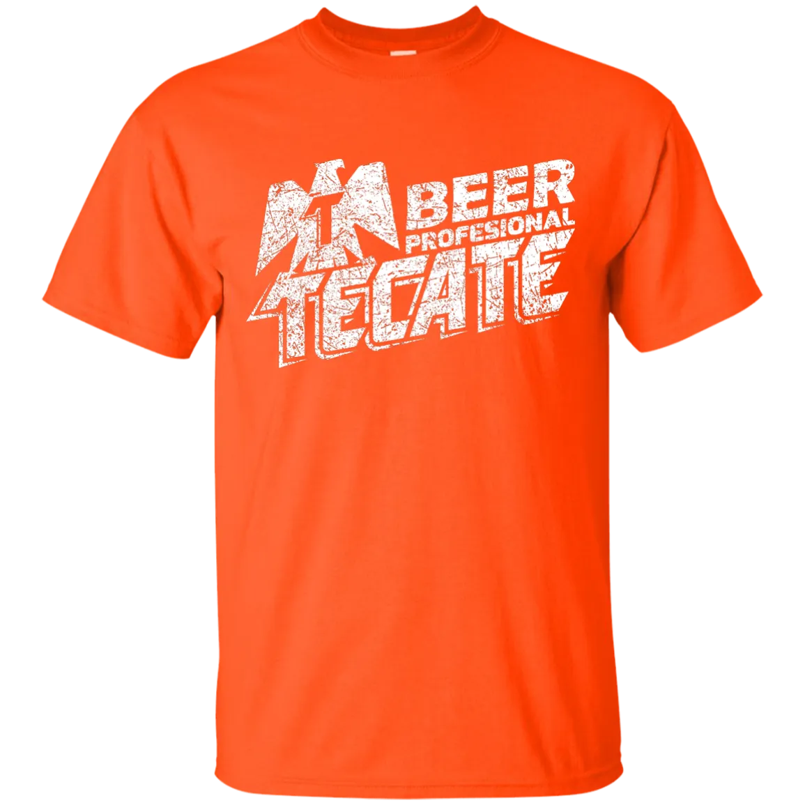 Tecate Beer T-Shirt Custom Designed White Worn Label Pattern