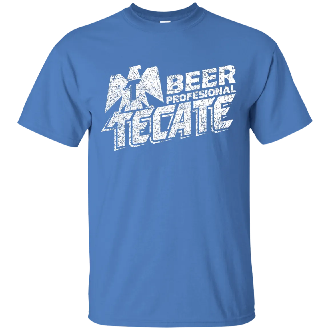 Tecate Beer T-Shirt Custom Designed White Worn Label Pattern