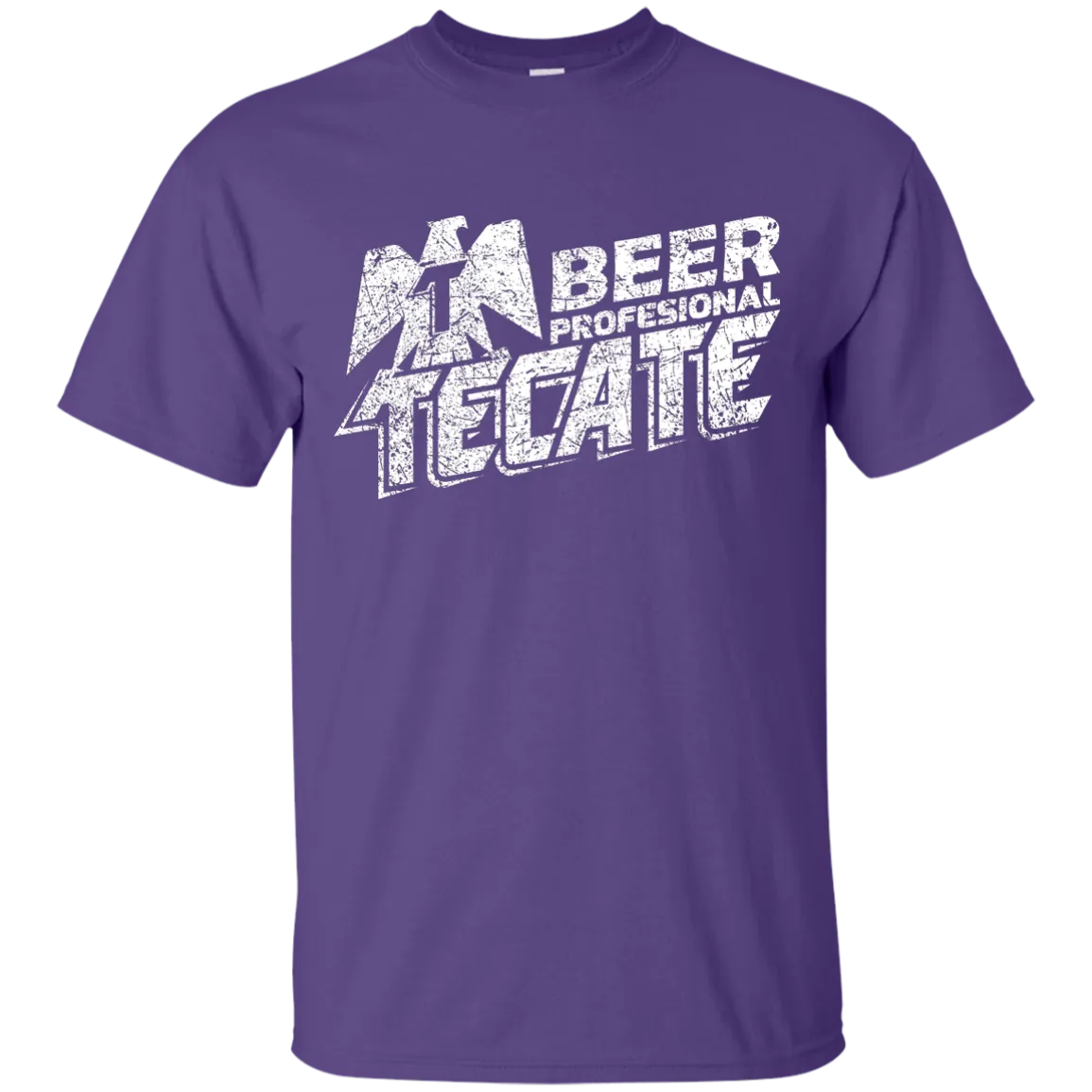 Tecate Beer T-Shirt Custom Designed White Worn Label Pattern