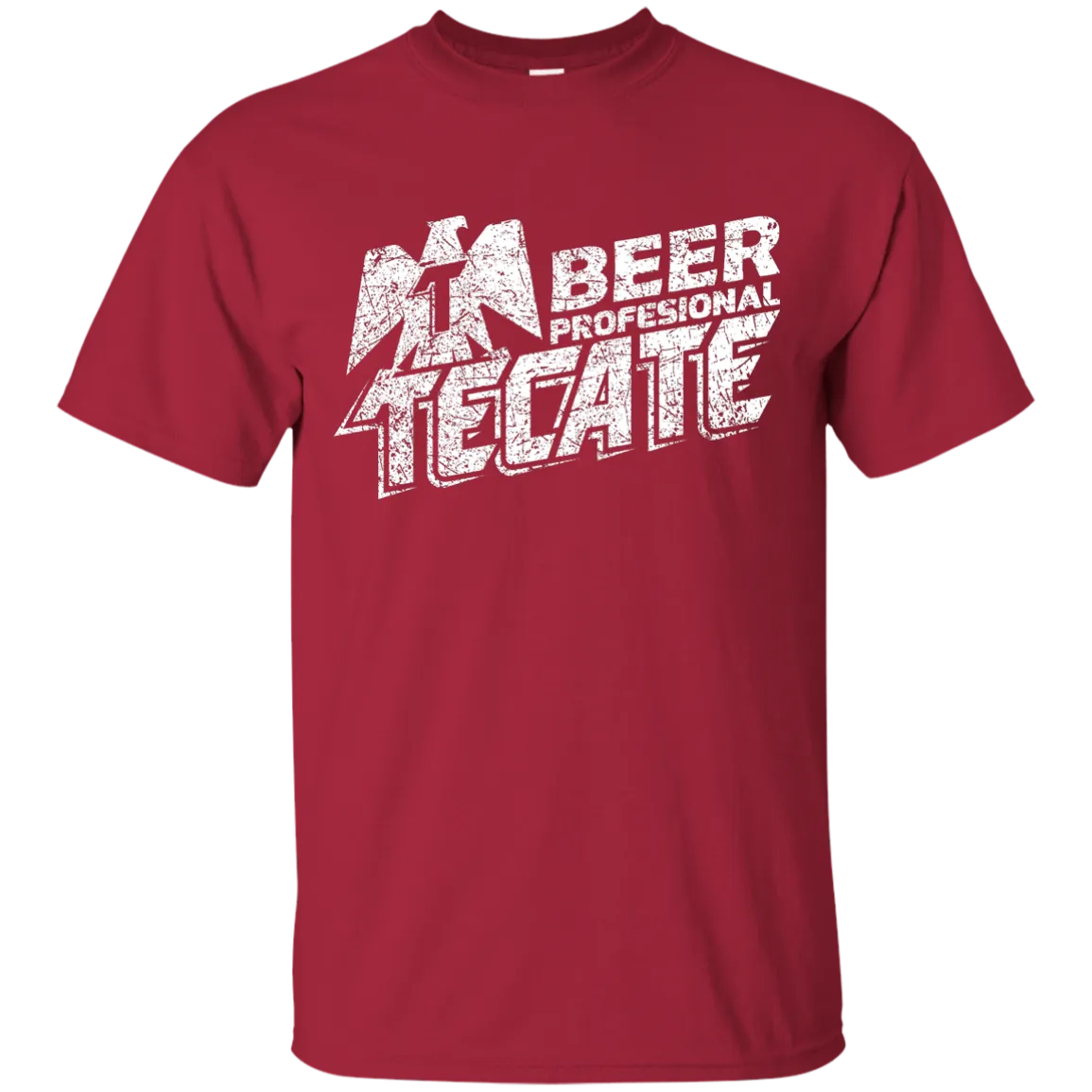 Tecate Beer T-Shirt Custom Designed White Worn Label Pattern