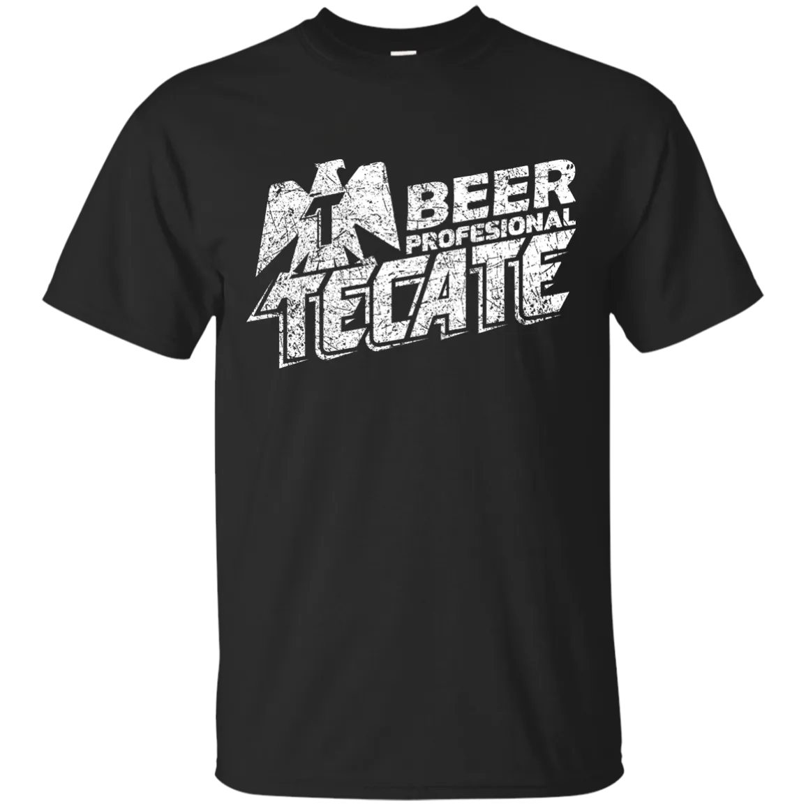 Tecate Beer T-Shirt Custom Designed White Worn Label Pattern