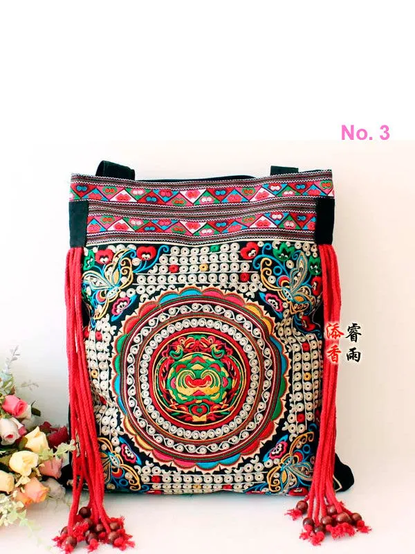 Thai style embroidery shoulder bag