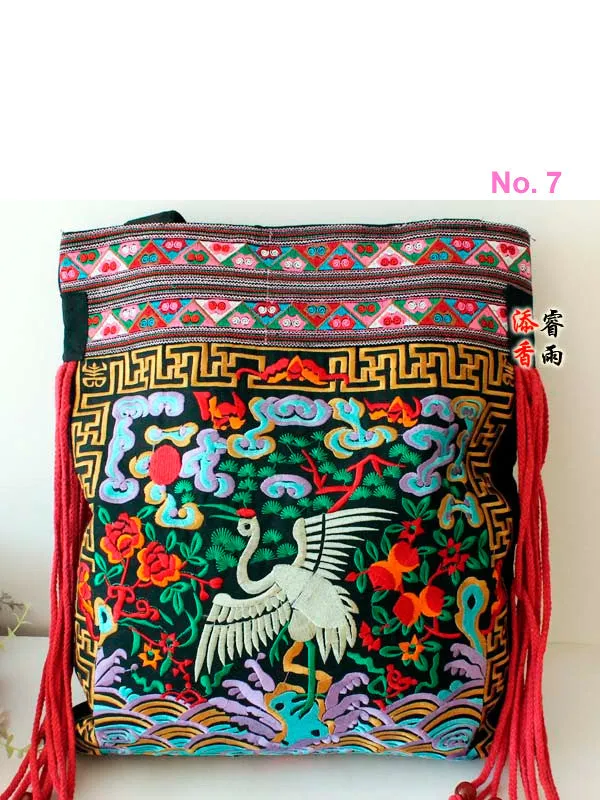 Thai style embroidery shoulder bag