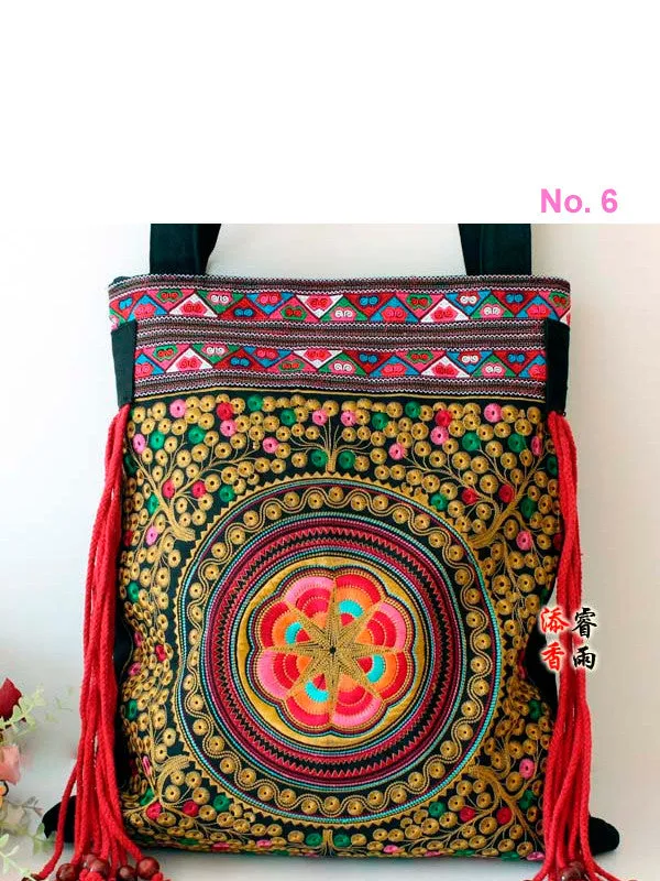 Thai style embroidery shoulder bag
