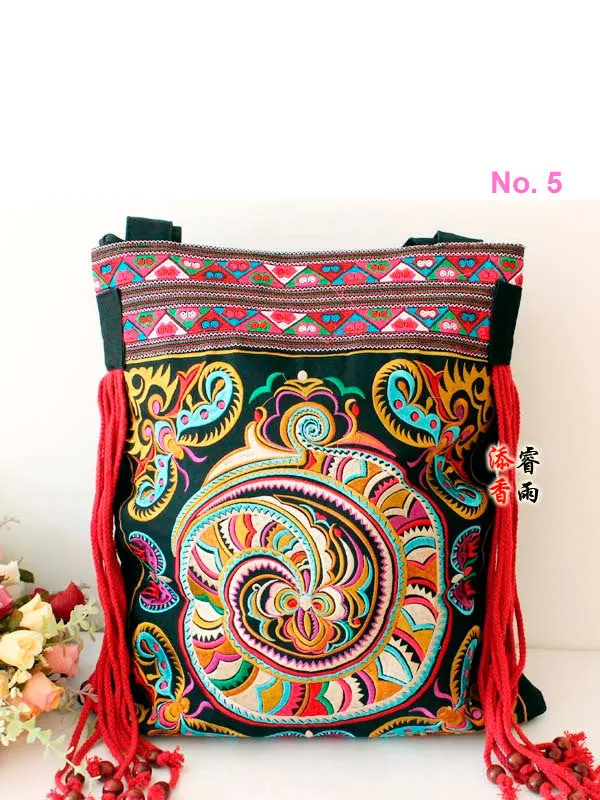Thai style embroidery shoulder bag