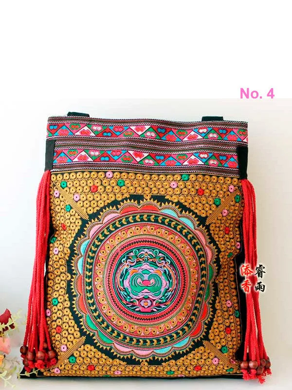 Thai style embroidery shoulder bag