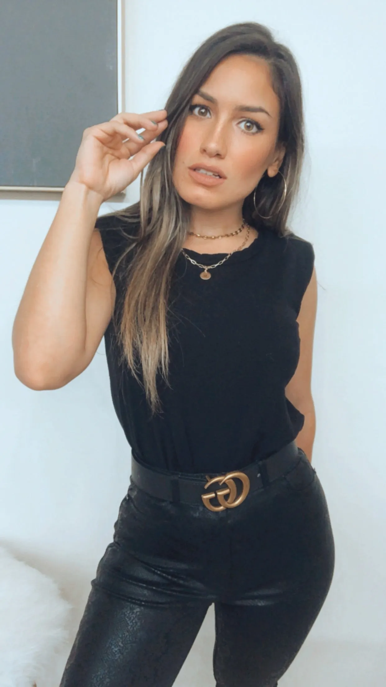 The Basic and Trendy Knit Shoulder Pads Top