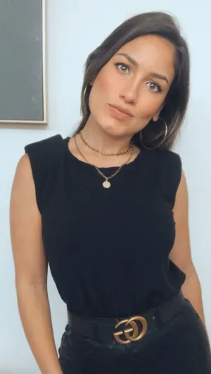 The Basic and Trendy Knit Shoulder Pads Top