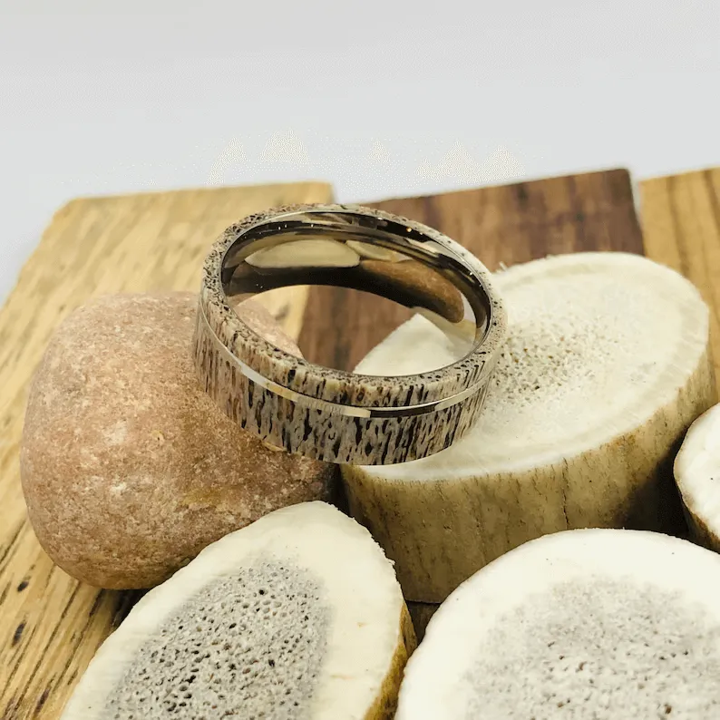 The Boone | Antler Wedding Band