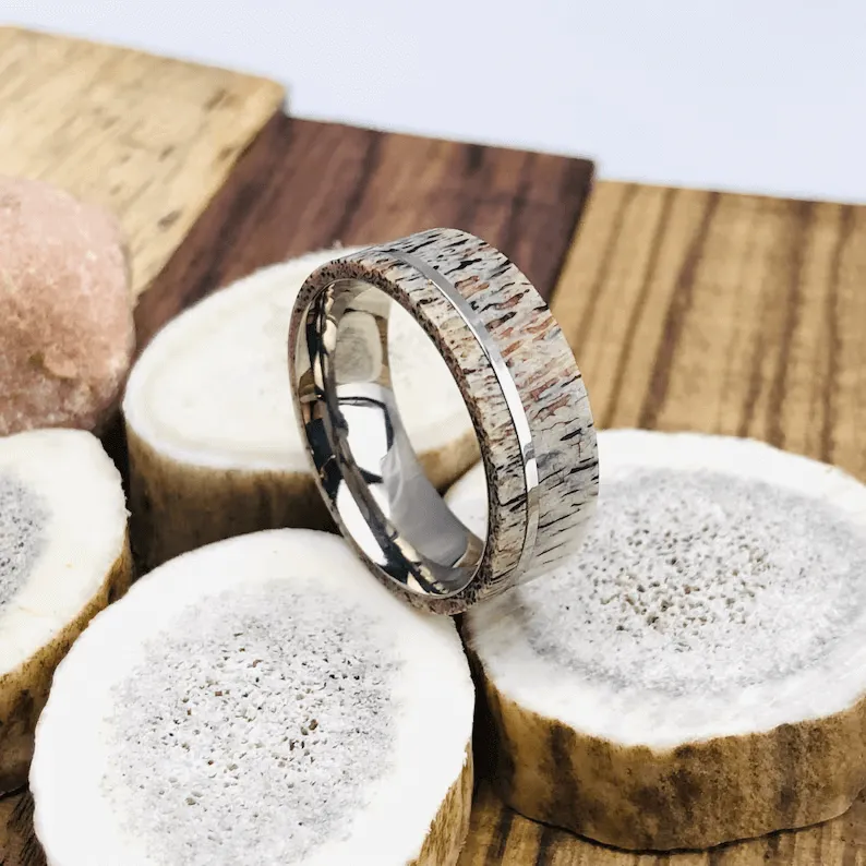 The Boone | Antler Wedding Band