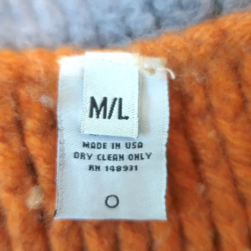 The Elder Statesman Hacky Crochet Knit Cashmere Sweater Multi Size Medium/Large