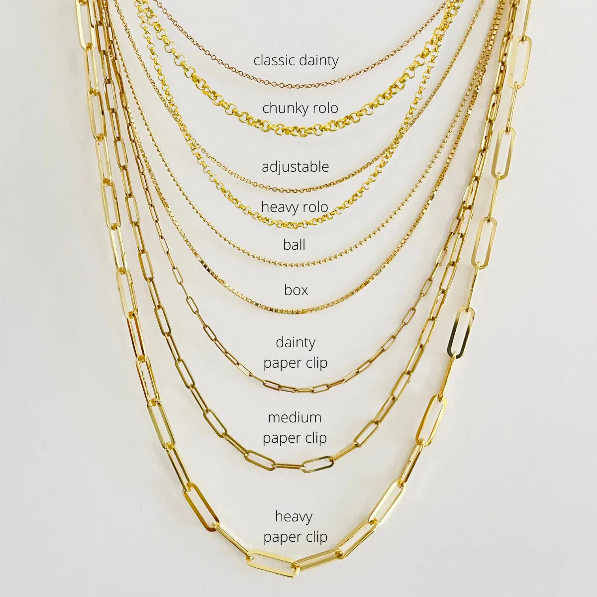 The Paperclip Chain Necklace - Dainty Weight