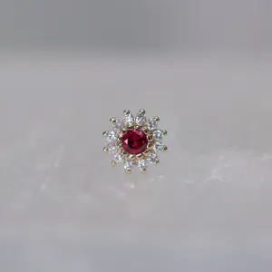 The Rose with Ruby & Diamonds 18g/16g Threaded End