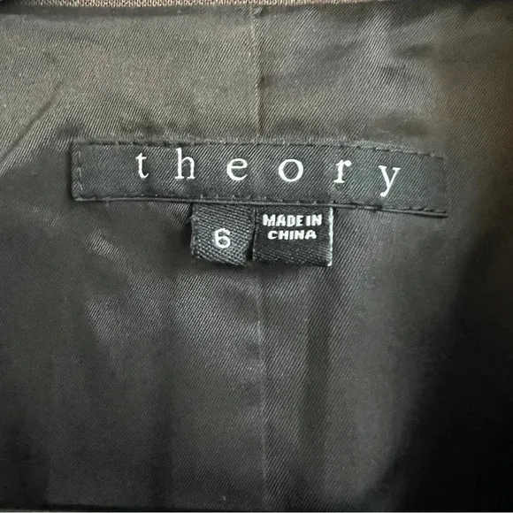 Theory Matelda Tailor Two Button Blazer Jacket Brown Wool Size 6 Alpaca Melange