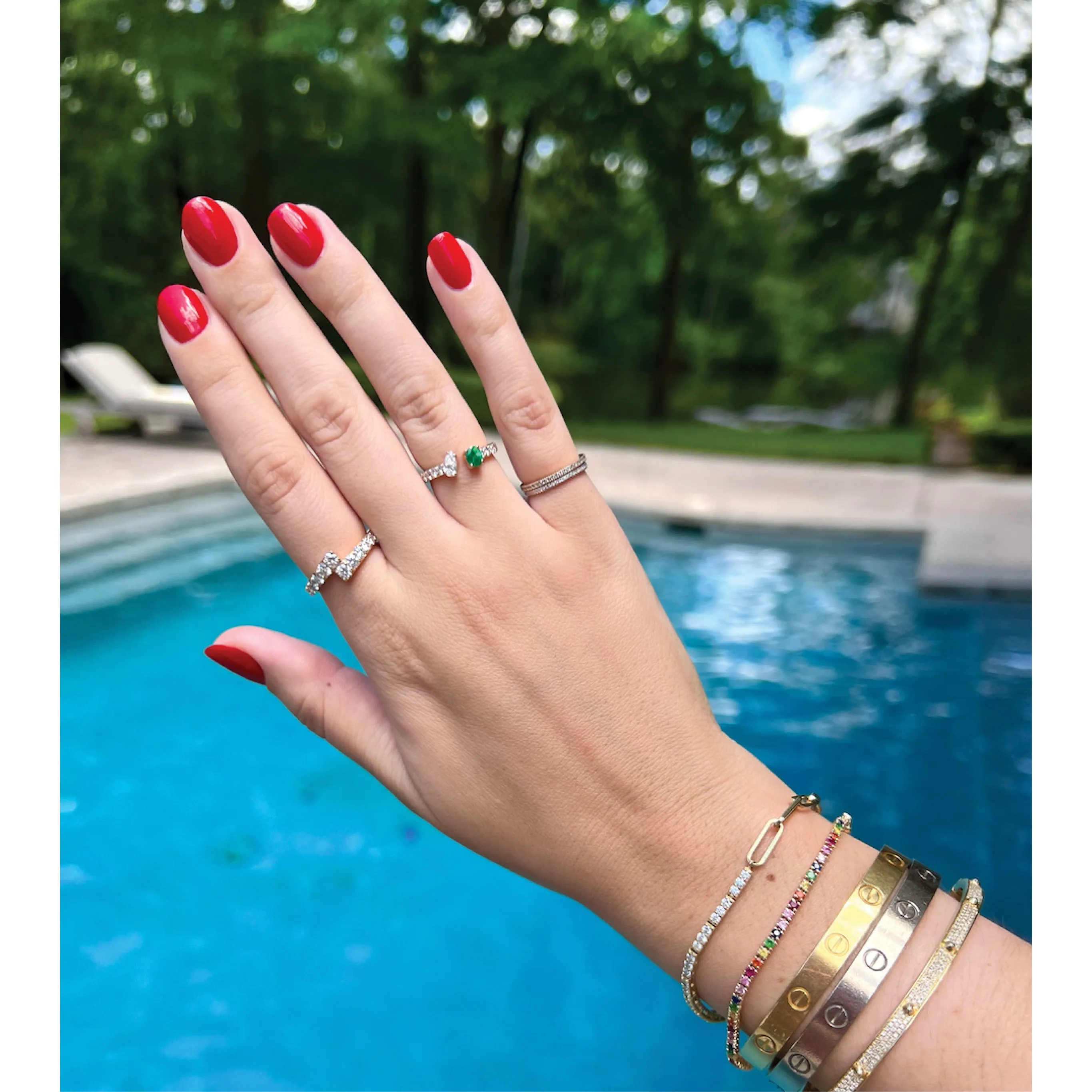 Thin Pave Diamond Band