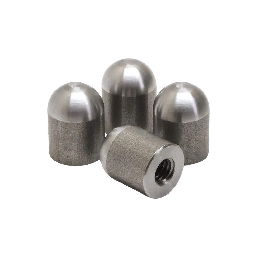 Threaded Steel Radius Bungs 3/8-16 Thread 1" Long - 4 Pack