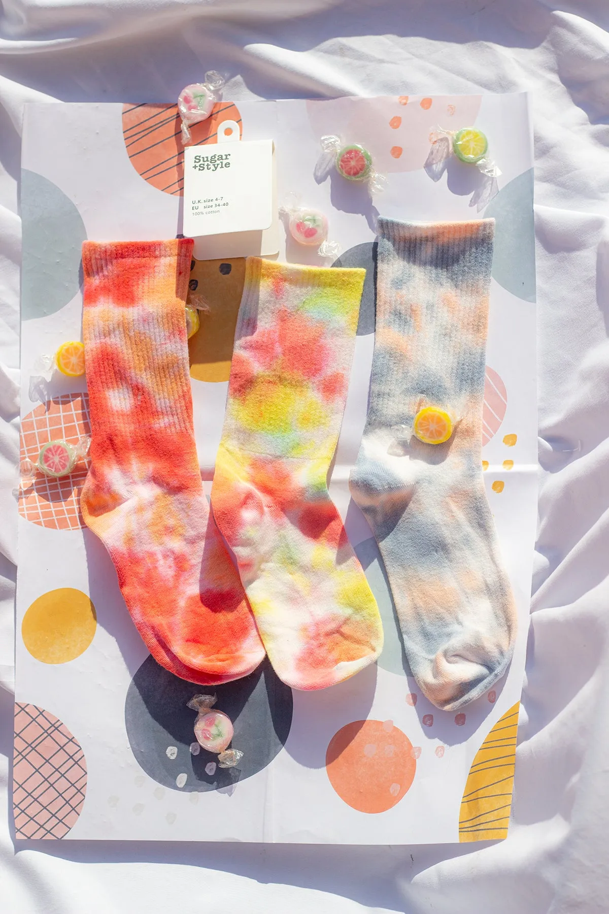 Tie Dye Ribbed Socks