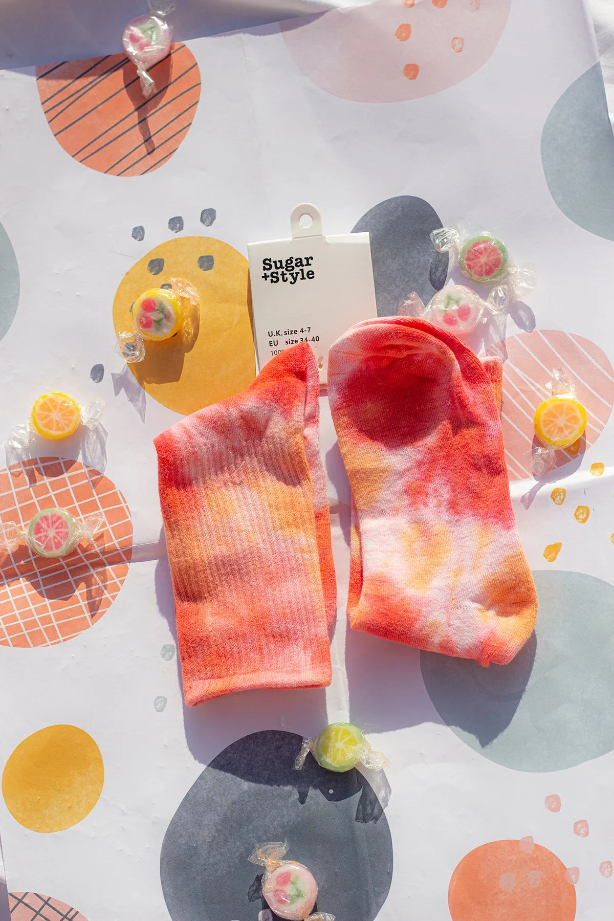 Tie Dye Ribbed Socks