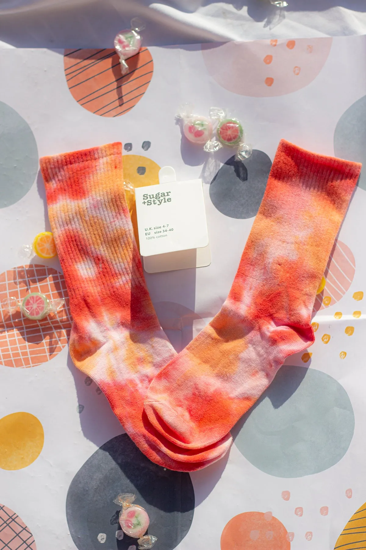 Tie Dye Ribbed Socks